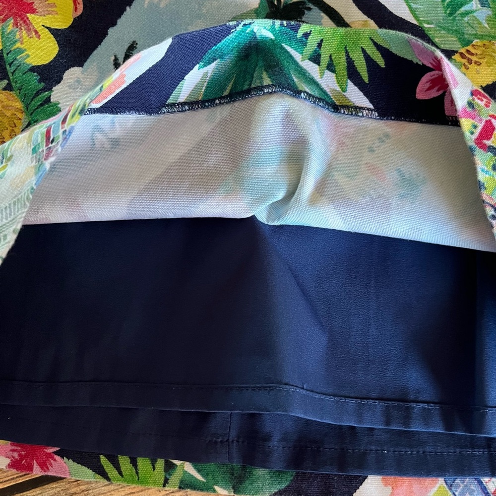 Talbot's Petites Preppy Tropical Flamingo Print Skirt Size 6P - Picture 7 of 11